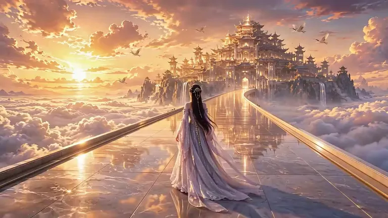 Input image used for Chinese Heaven AI video example 3